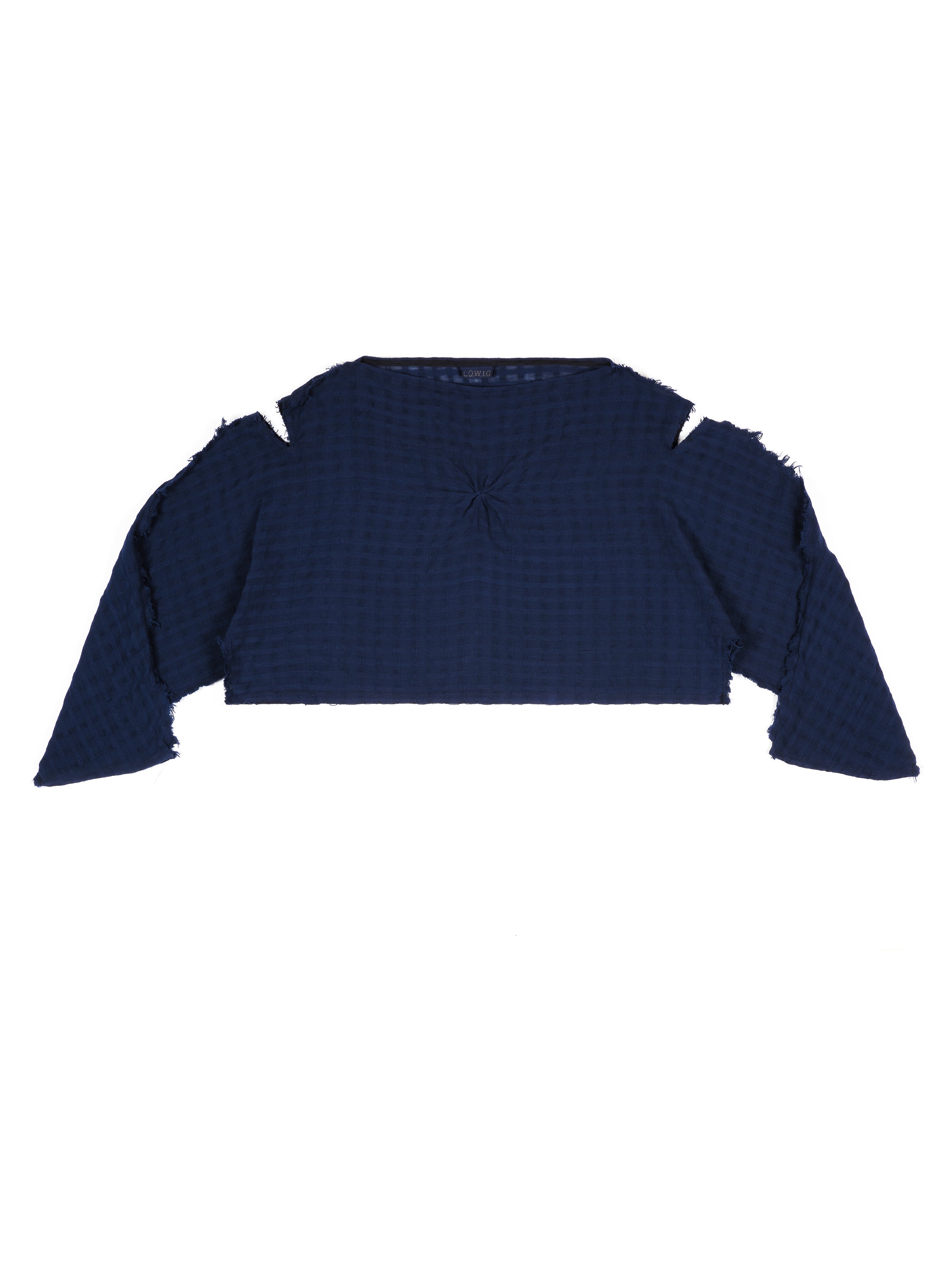 Slashed Shoulder Rouched Short