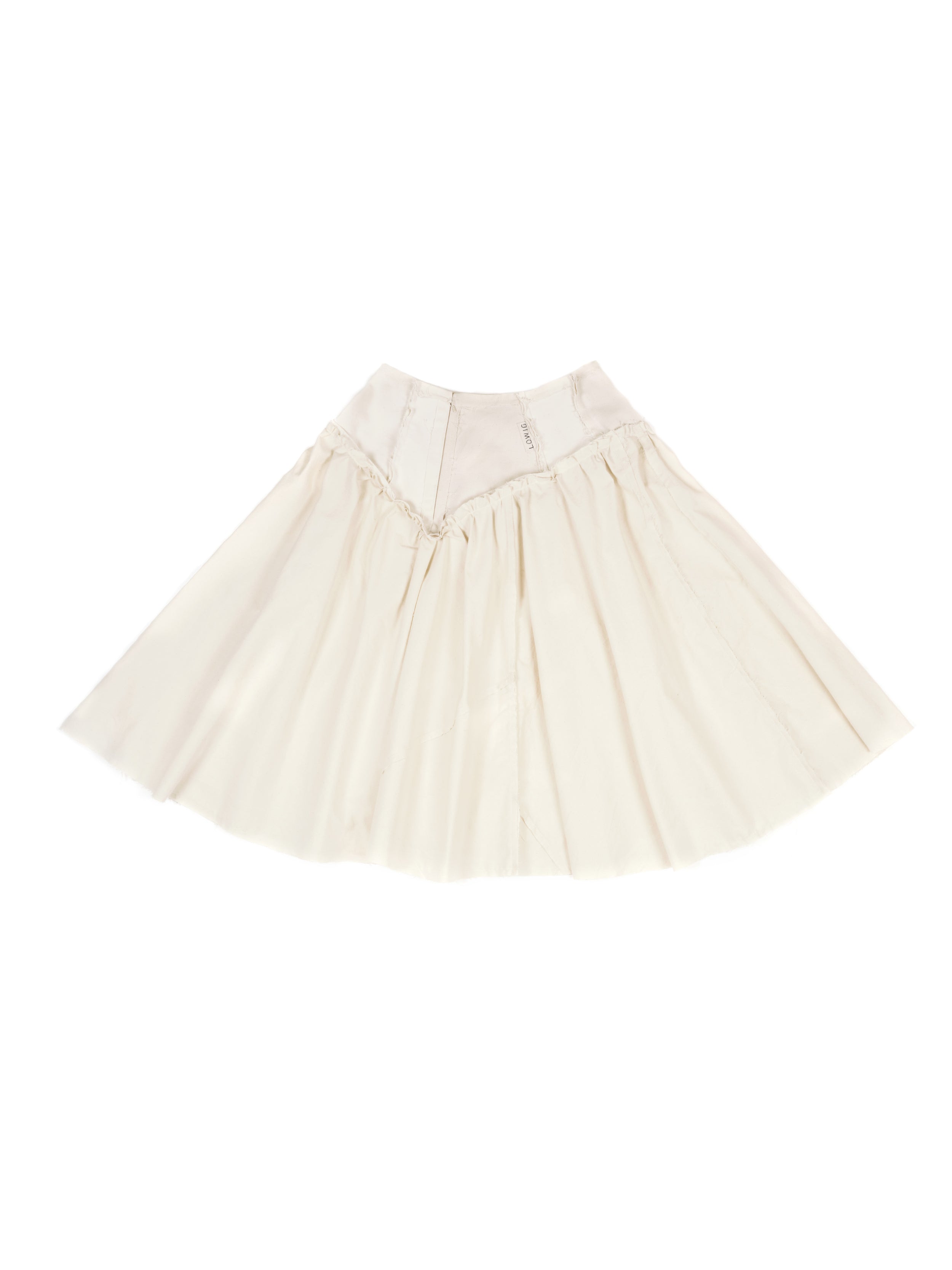 Yoke Long Skirt White