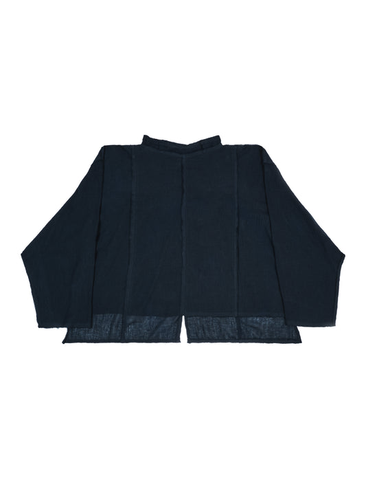 Detailed Muslin Shirt dark
