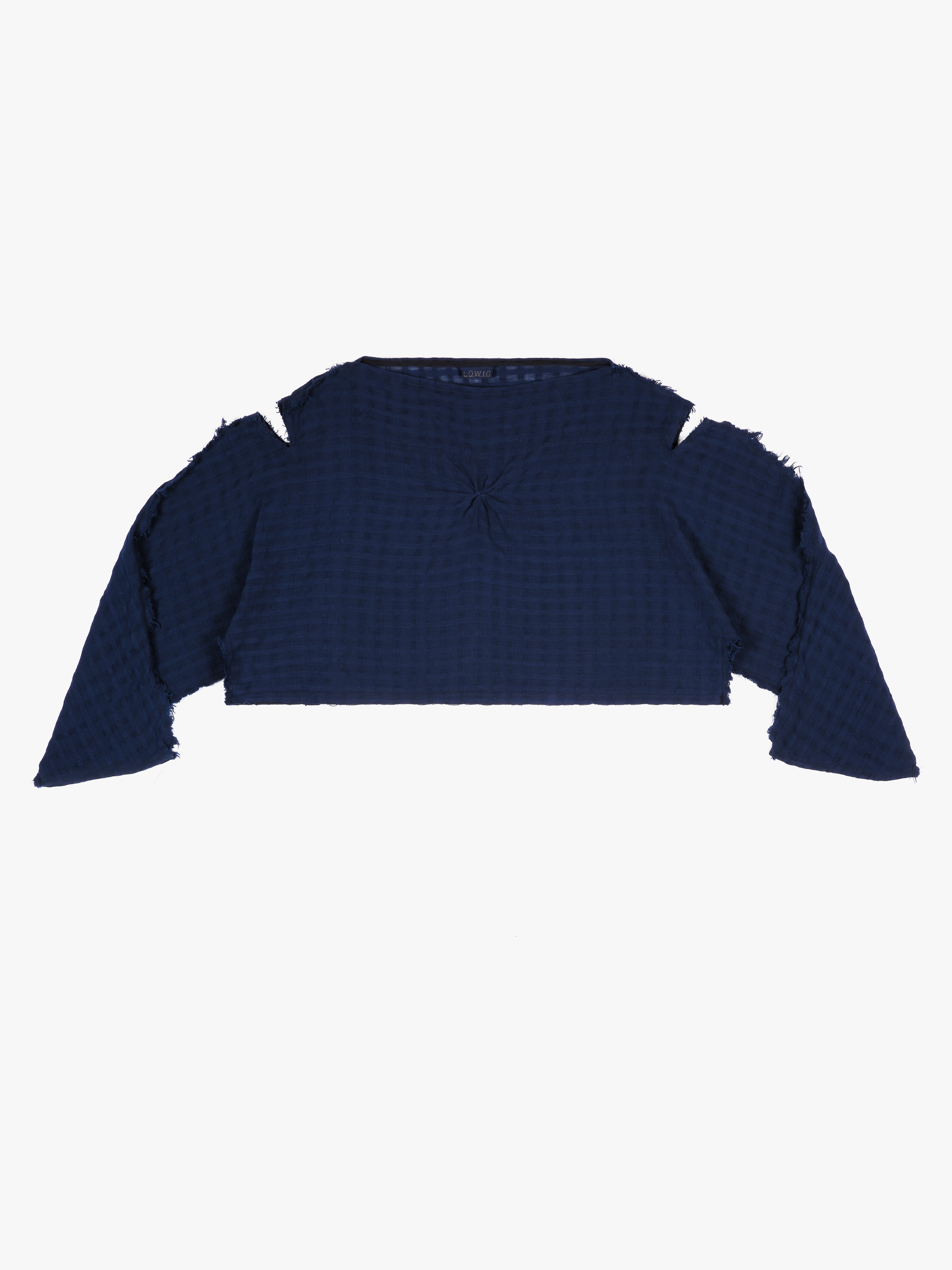 Slashed Shoulder Rouched Short