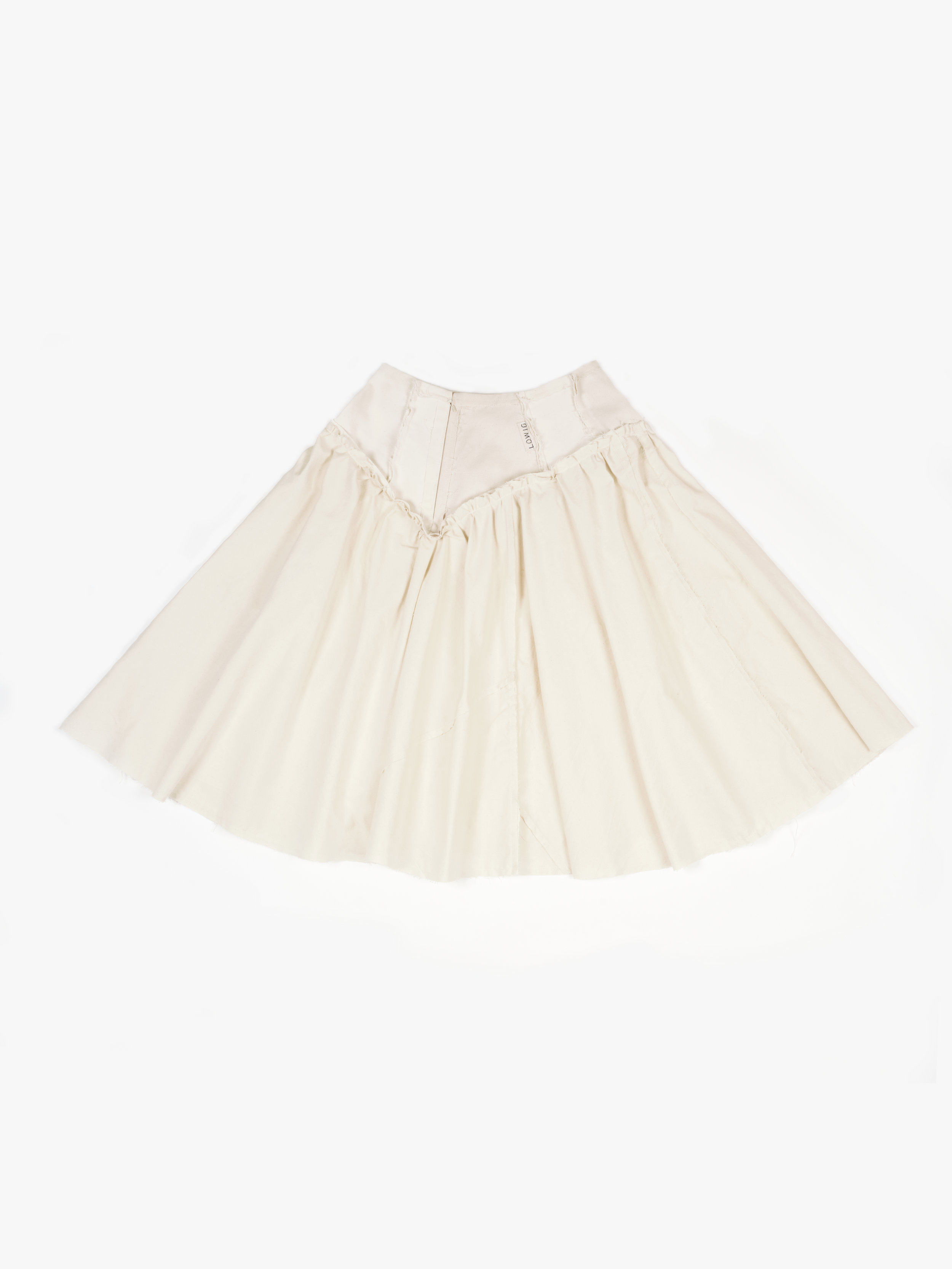 Yoke Long Skirt White